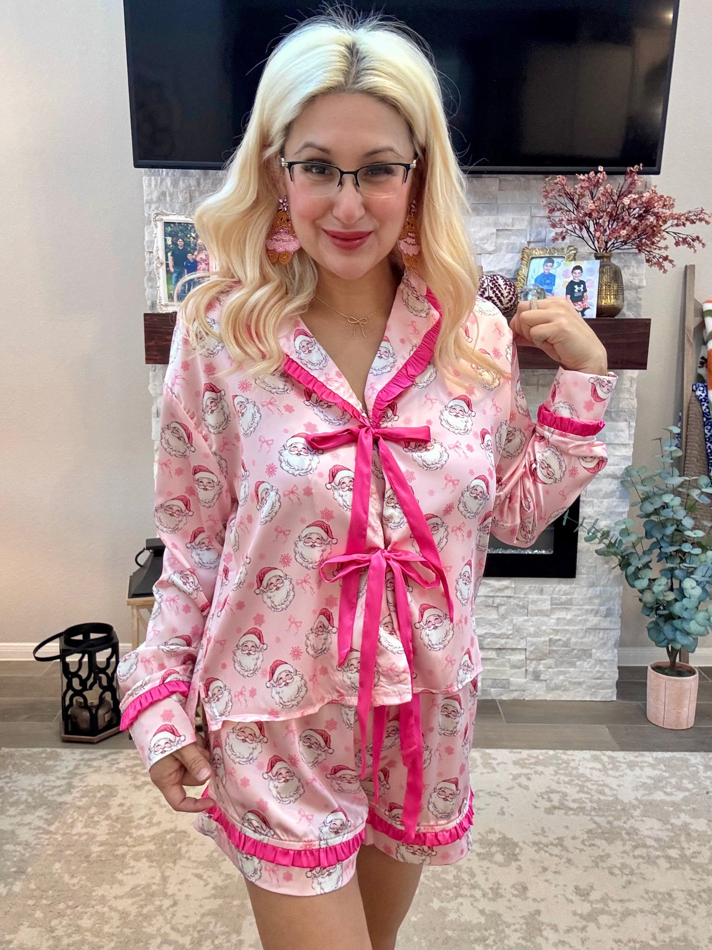 Santa's Helper Pink PJ Set
