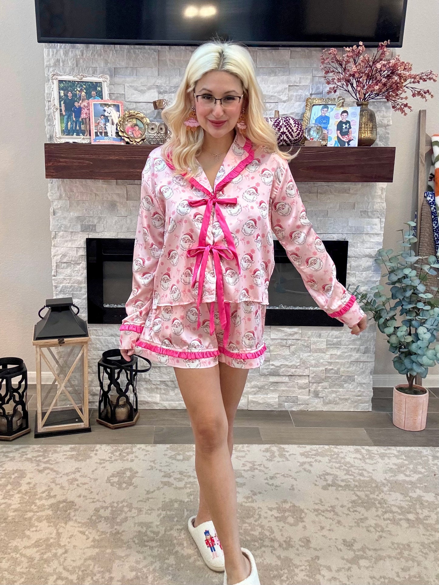 Santa's Helper Pink PJ Set