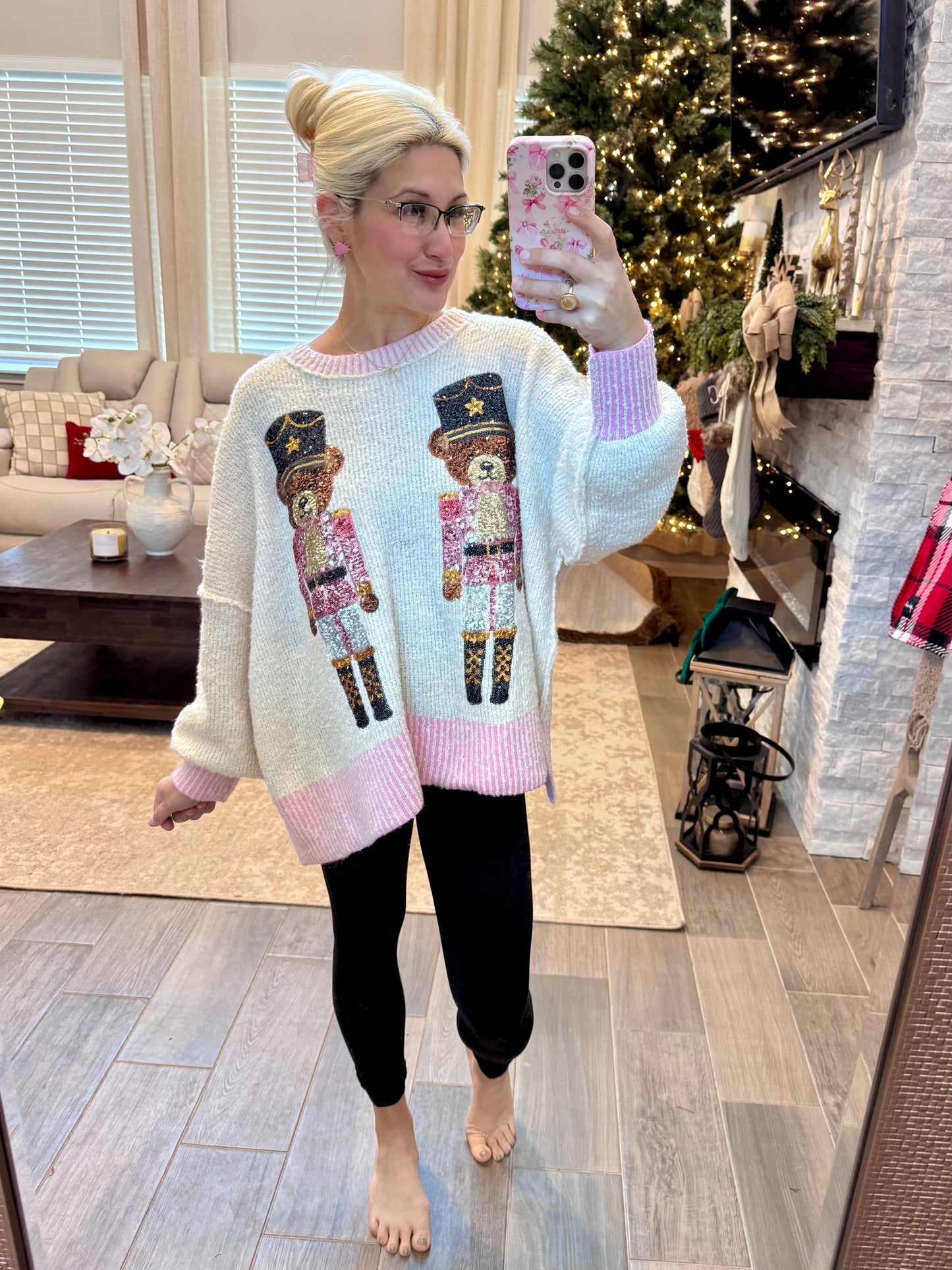 Teddy Nutcracker Dreams Sweater