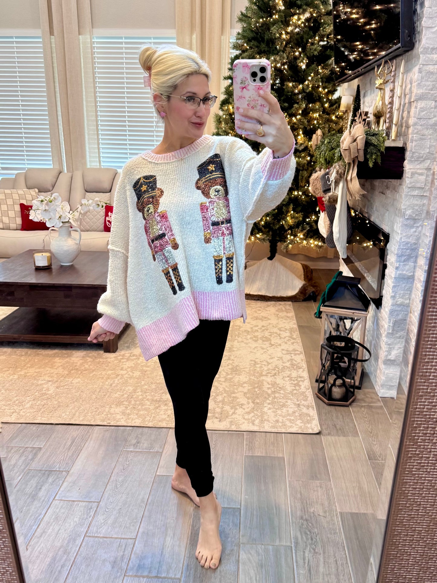 Teddy Nutcracker Dreams Sweater