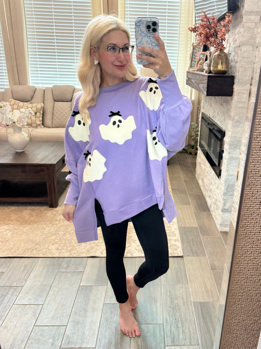 Ghosting In Bows Pullover
